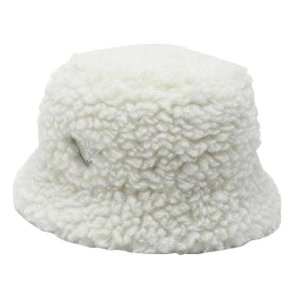 PRADA logo wool blend shearling bucket hat Medium - Picture 1 of 3